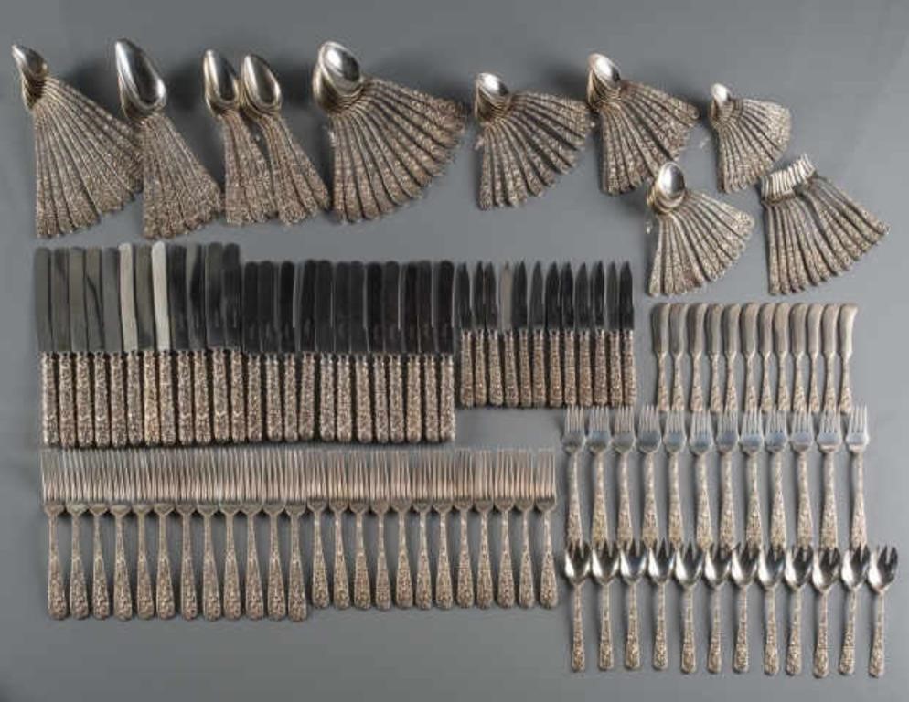 STERLING SILVER FLATWARE SERVICE,