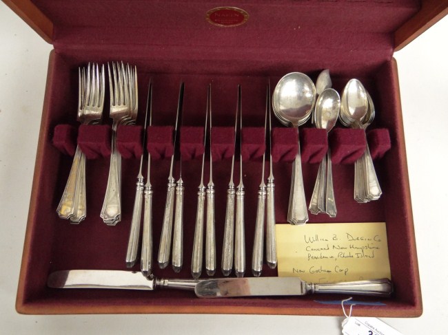 Sterling silver flatware set.