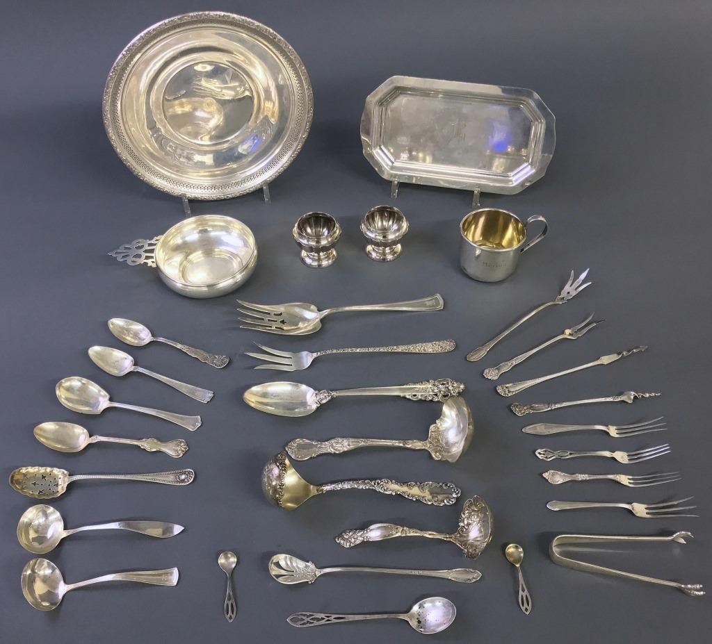 Sterling silver flatware, various
