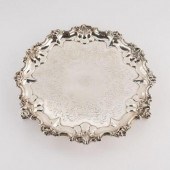 STERLING SILVER FOOTED SALVER,