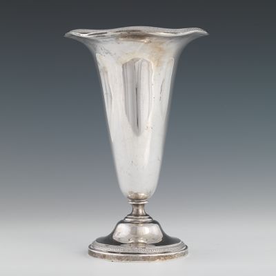 Sterling Silver Footed Vase by