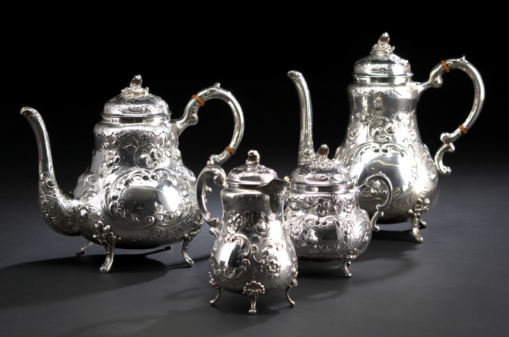 Sterling Silver Four-Piece Coffee