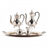 STERLING SILVER FOUR PIECE TEA