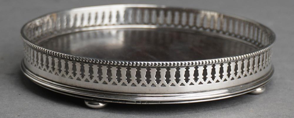 STERLING SILVER GALLERIED AND TREEN
