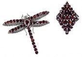 STERLING SILVER GARNET AND MAR