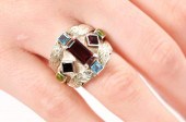 STERLING SILVER GARNET, PERIDO