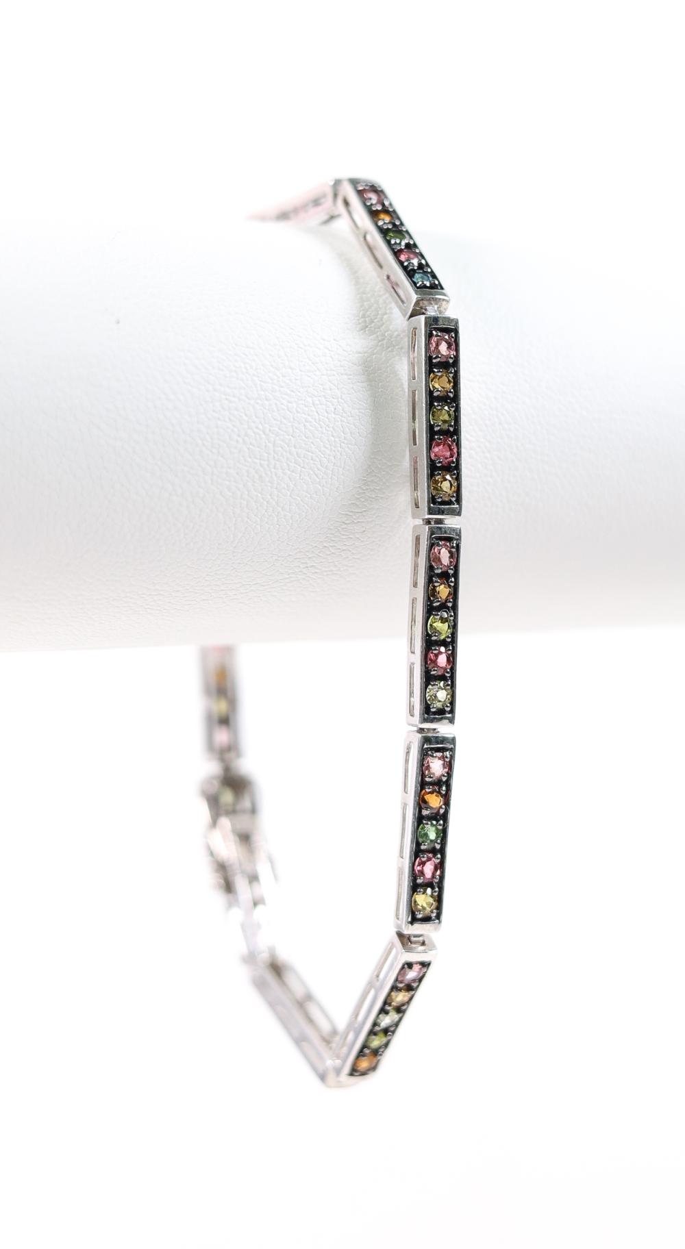 STERLING SILVER GEMSTONE TENNIS