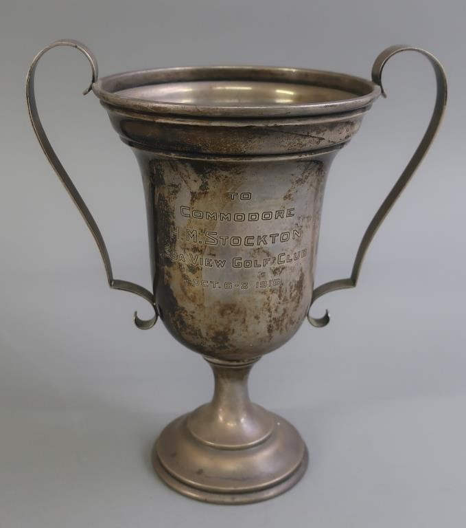 Sterling silver golf trophy