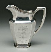 Sterling silver golf trophy, p