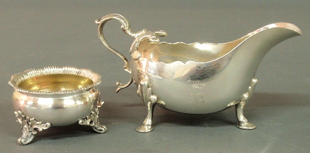 Sterling silver gravy boat by S.