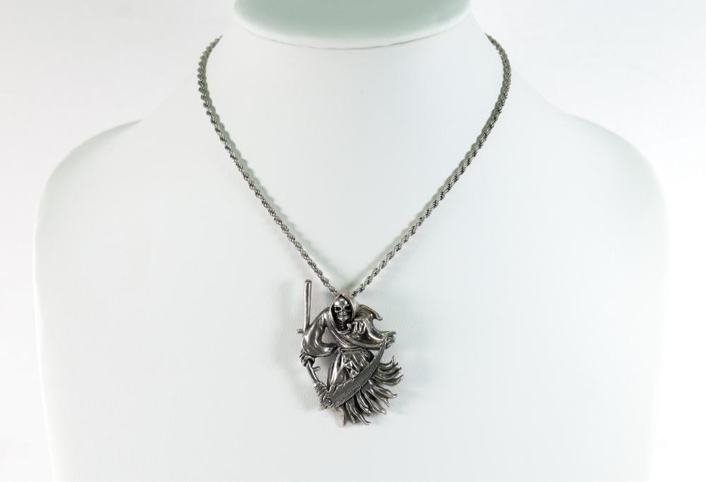 STERLING SILVER GRIM REAPER PENDANT