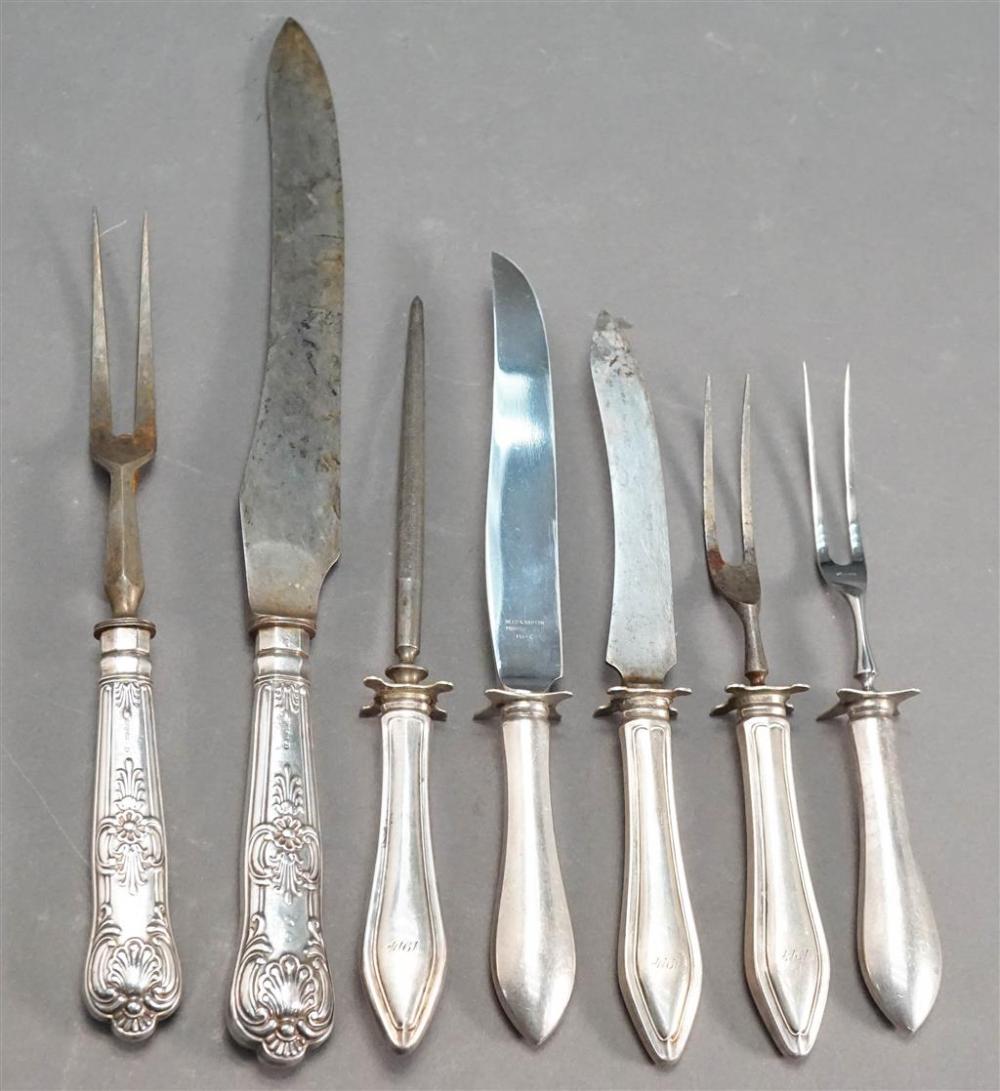 STERLING SILVER HANDLED THREE-PIECE