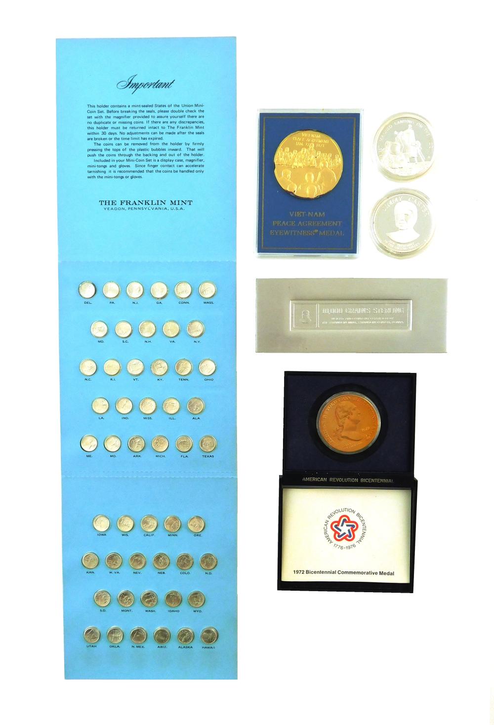 STERLING: SILVER INGOT, MINI COIN