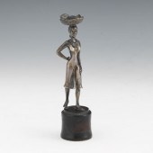 STERLING SILVER JAMAICAN WOMAN