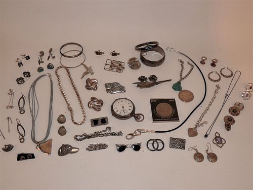 STERLING SILVER JEWELRY LOTLarge