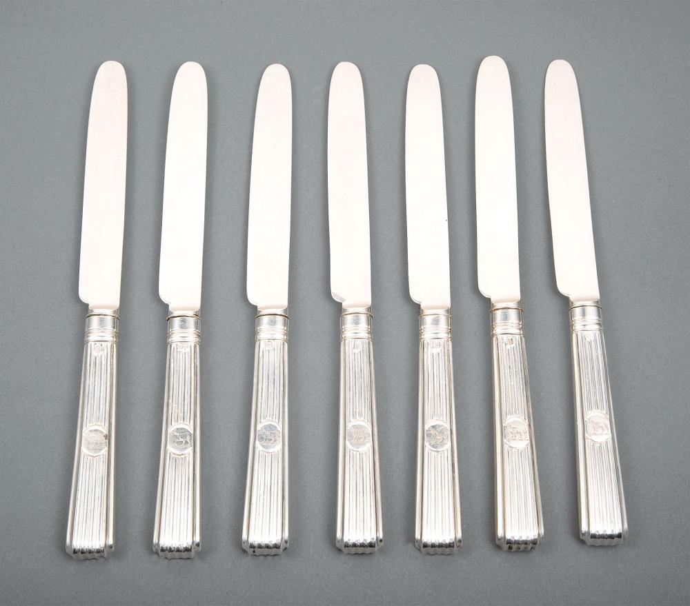 STERLING SILVER KNIVES, ELEY &