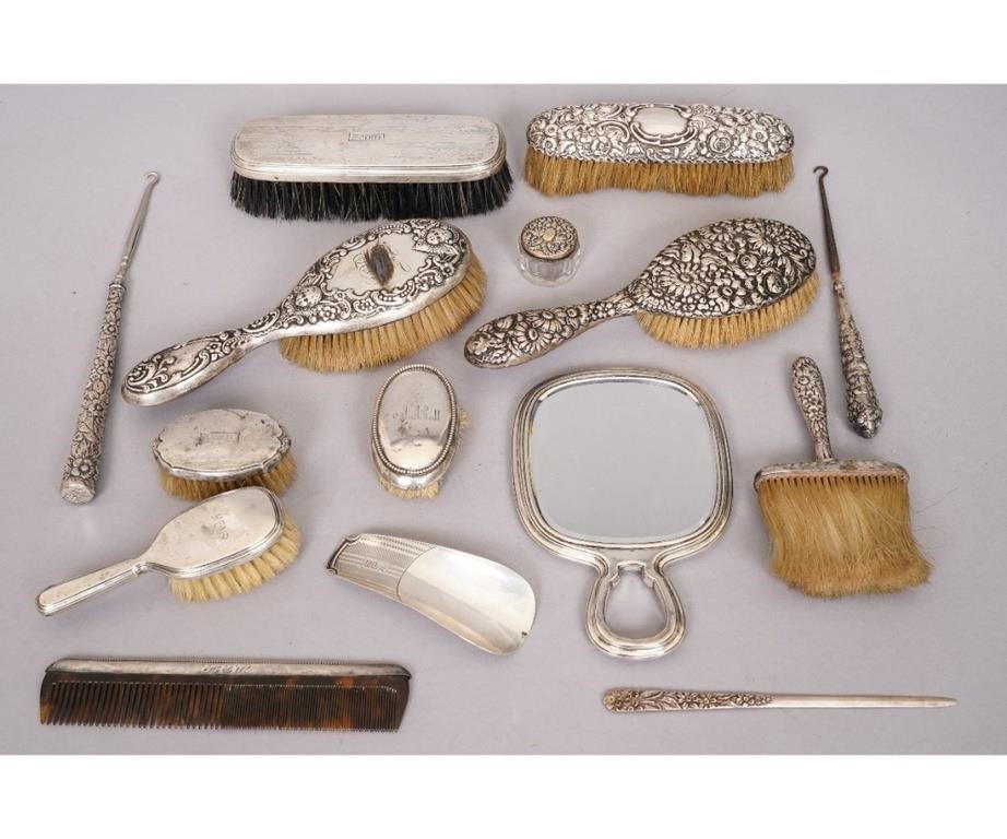Sterling silver ladies dresser sets