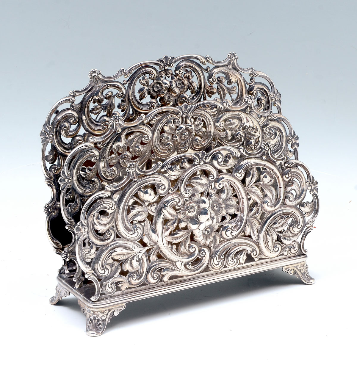 STERLING SILVER LETTER RACK: