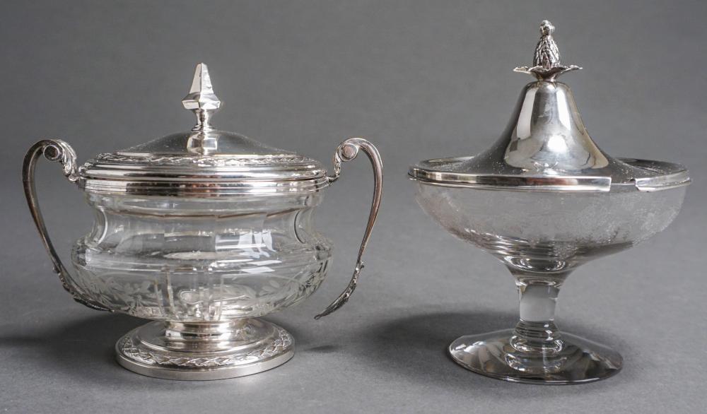 STERLING SILVER LIDDED GLASS BOWL
