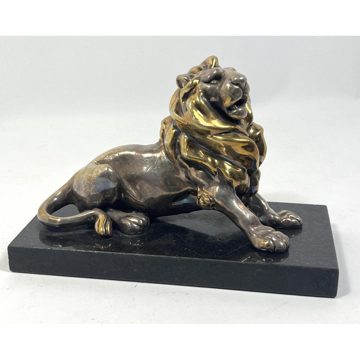 Sterling silver lion gilt