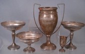 Sterling silver loving cup, JE