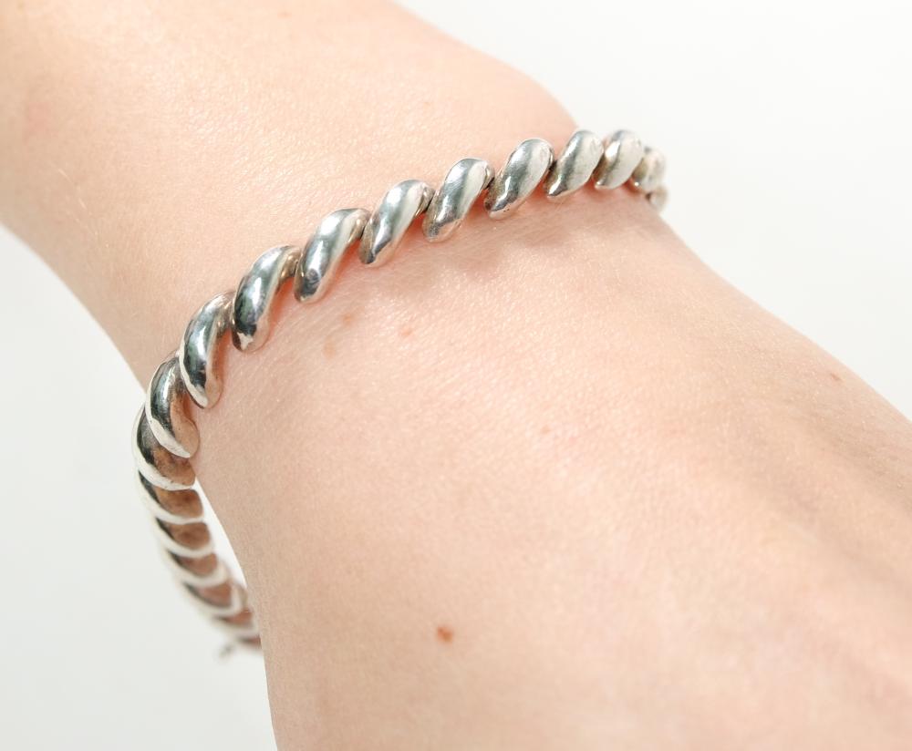 STERLING SILVER MACARONI LINK