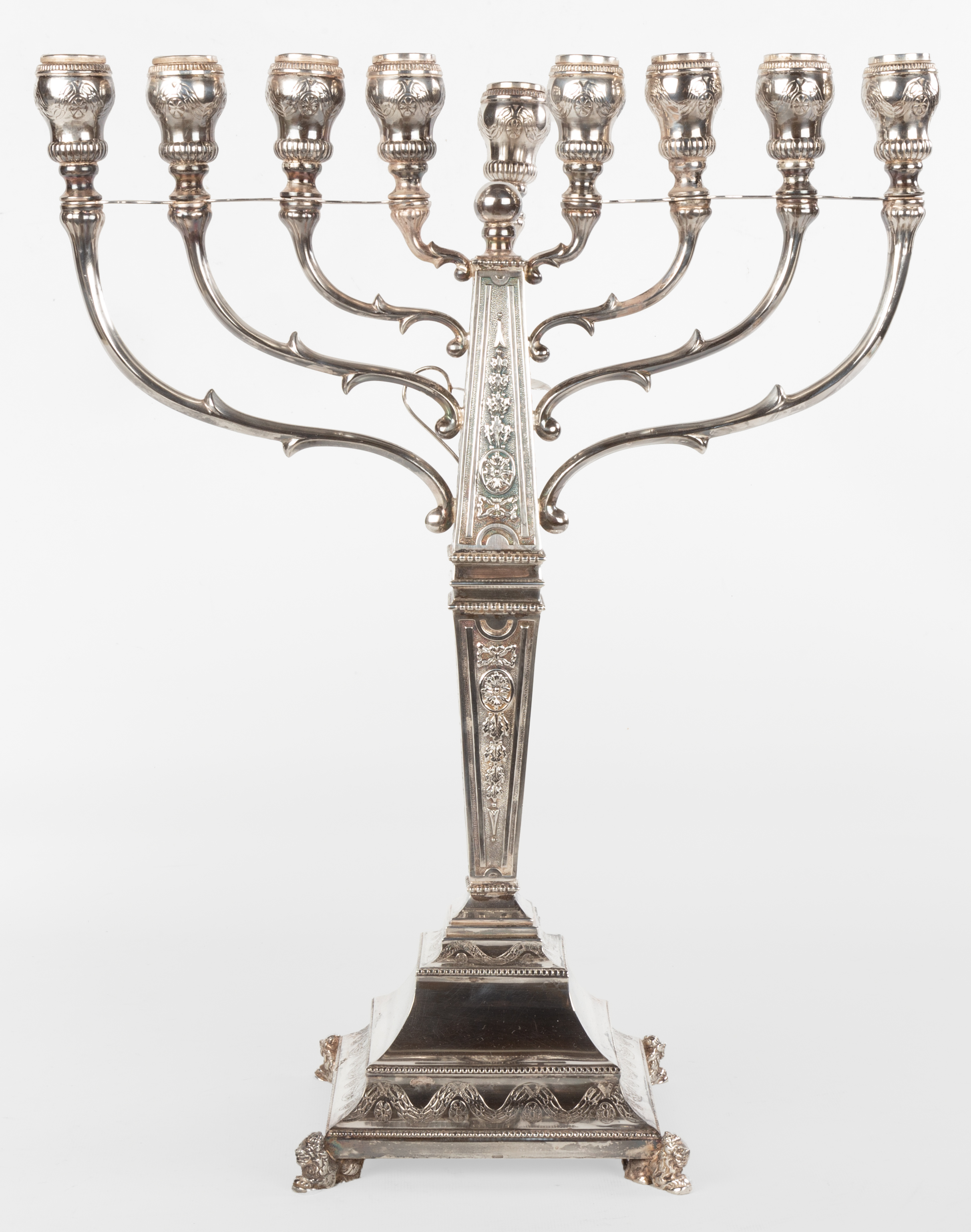 STERLING SILVER MENORAH 19th