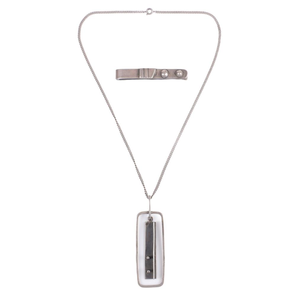 STERLING SILVER MODERNIST 2PC