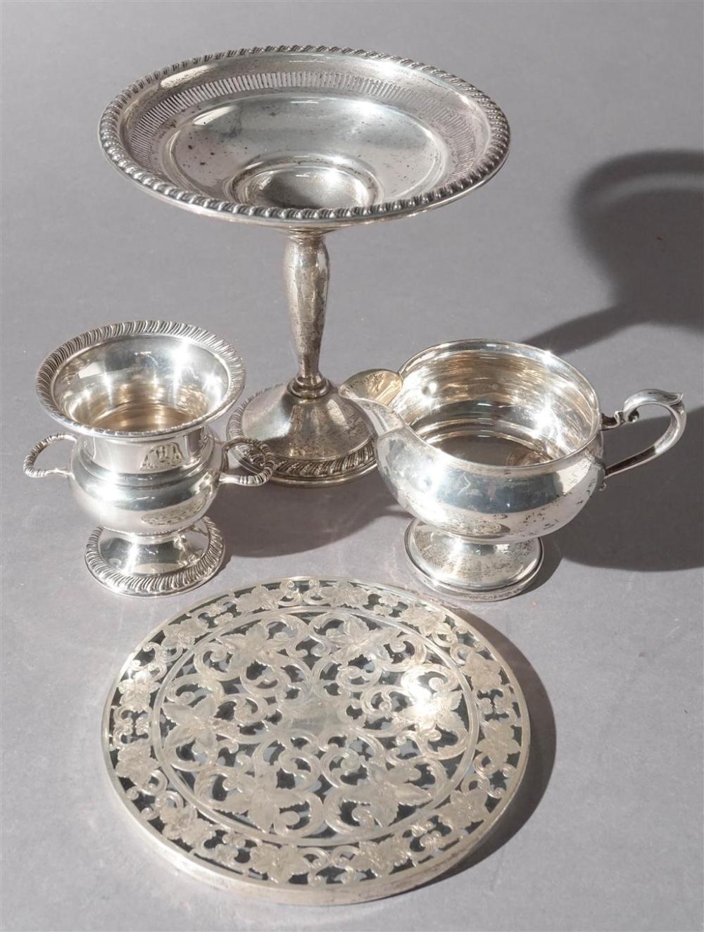 STERLING SILVER MOUNTED COASTER,
