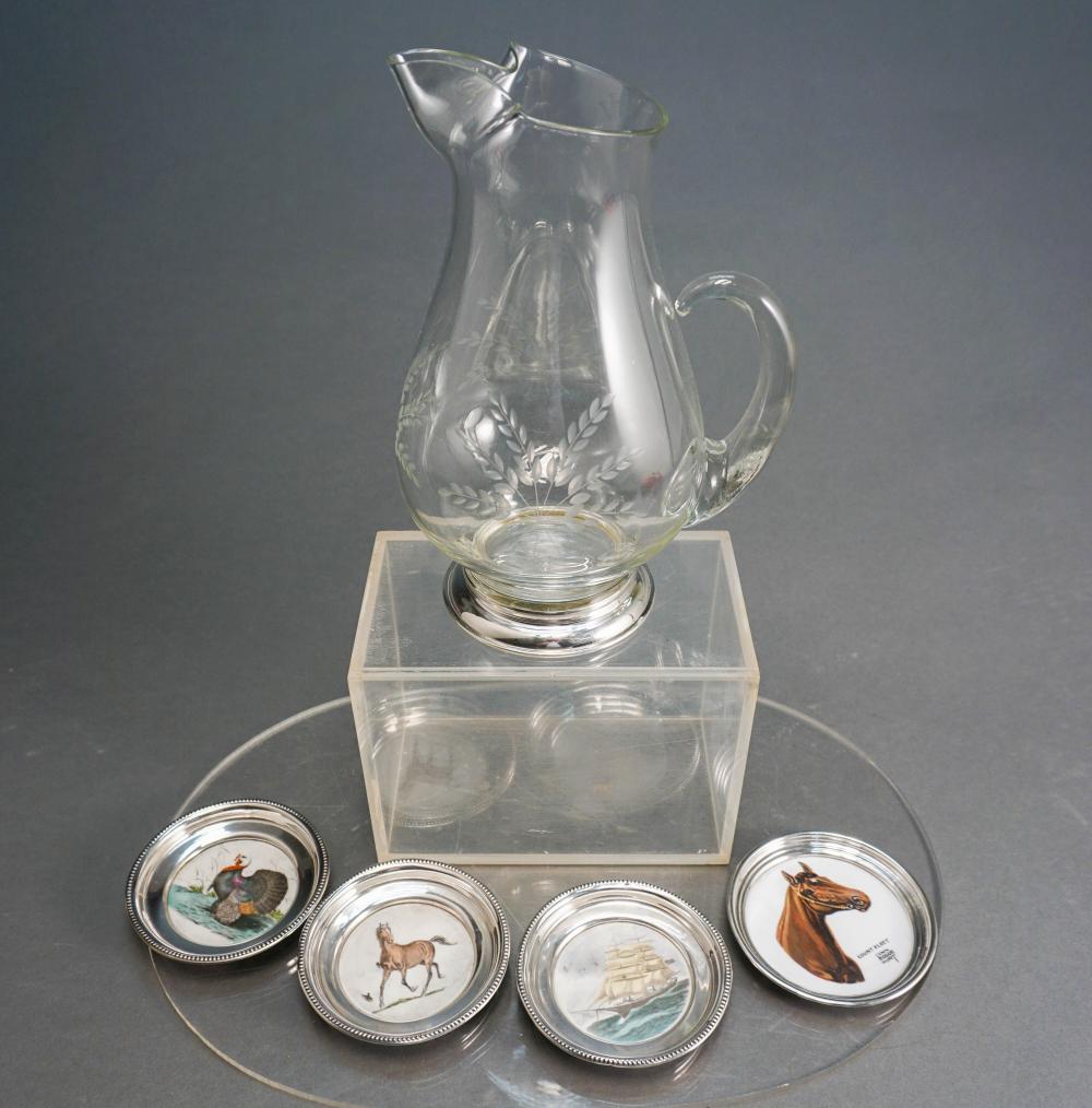 STERLING SILVER MOUNTED ETCHED