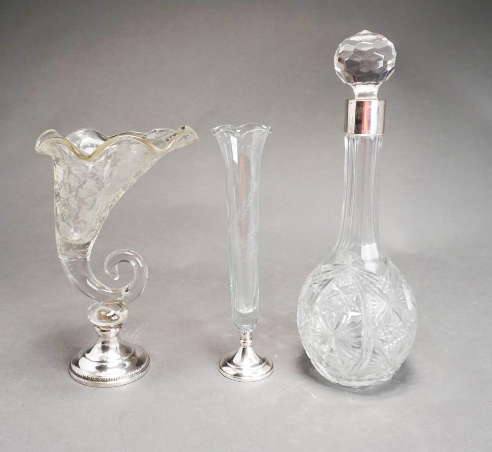 STERLING SILVER MOUNTED GLASS
