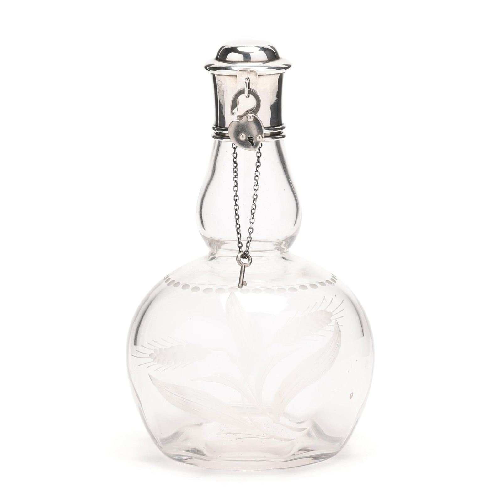 STERLING SILVER MOUNTED GLASS