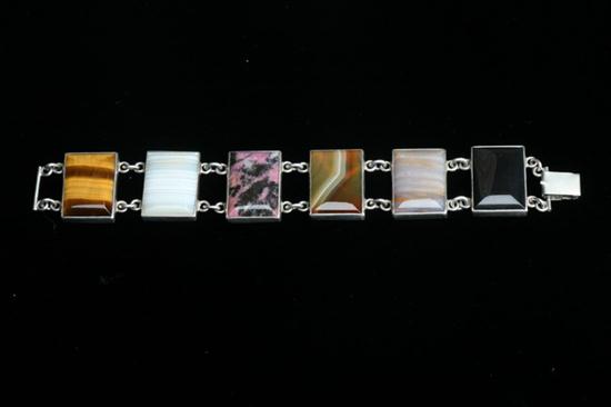 STERLING SILVER MOUNTED SIX-PANEL