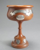 STERLING SILVER MOUNTED TURNED