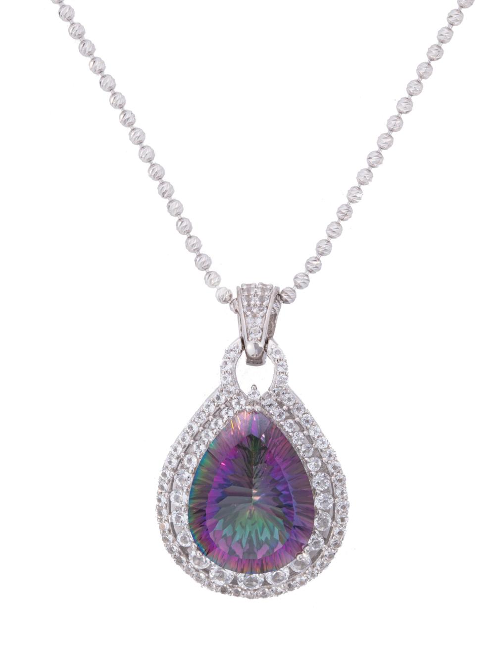 STERLING SILVER, MYSTIC TOPAZ,