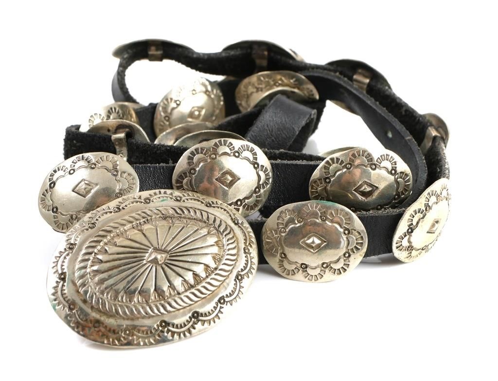 STERLING SILVER NAVAJO CONCHO