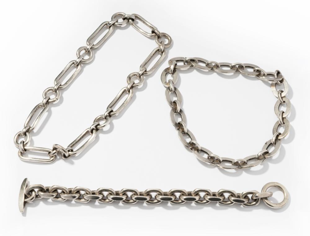 STERLING SILVER NECKLACE AND