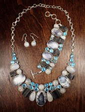 STERLING SILVER NECKLACE, BRAC