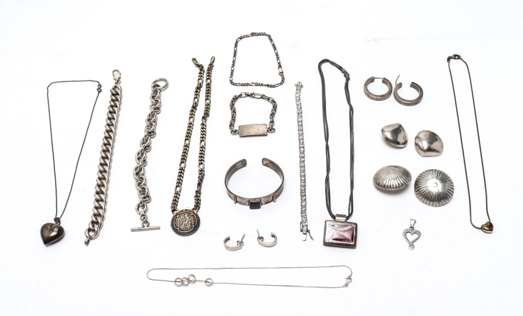 STERLING SILVER NECKLACES,