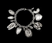 Sterling Silver Nut Charm Brac