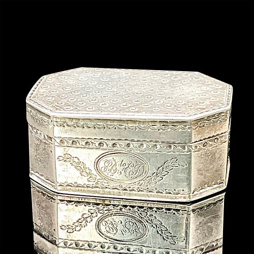 STERLING SILVER NUTMEG GRINDER BOX,