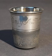 STERLING SILVER 'ONLY A THIMBL