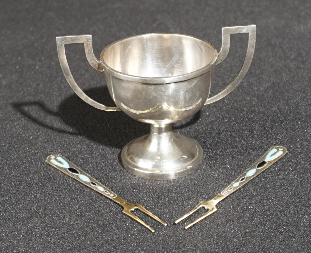 STERLING SILVER OPEN SALT WITH