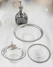 STERLING SILVER OVERLAID GLASS