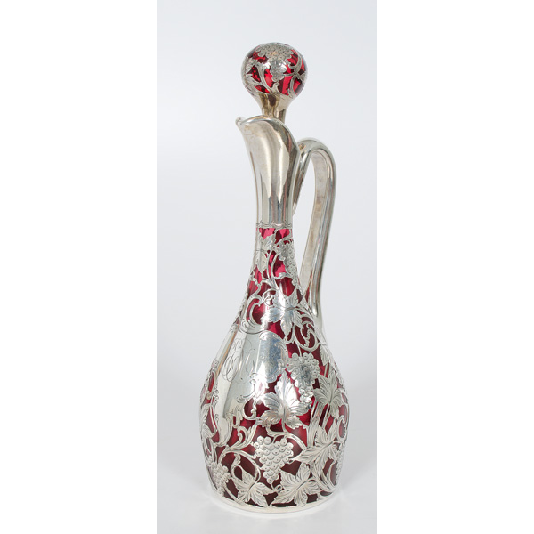 Sterling Silver Overlay Ewer