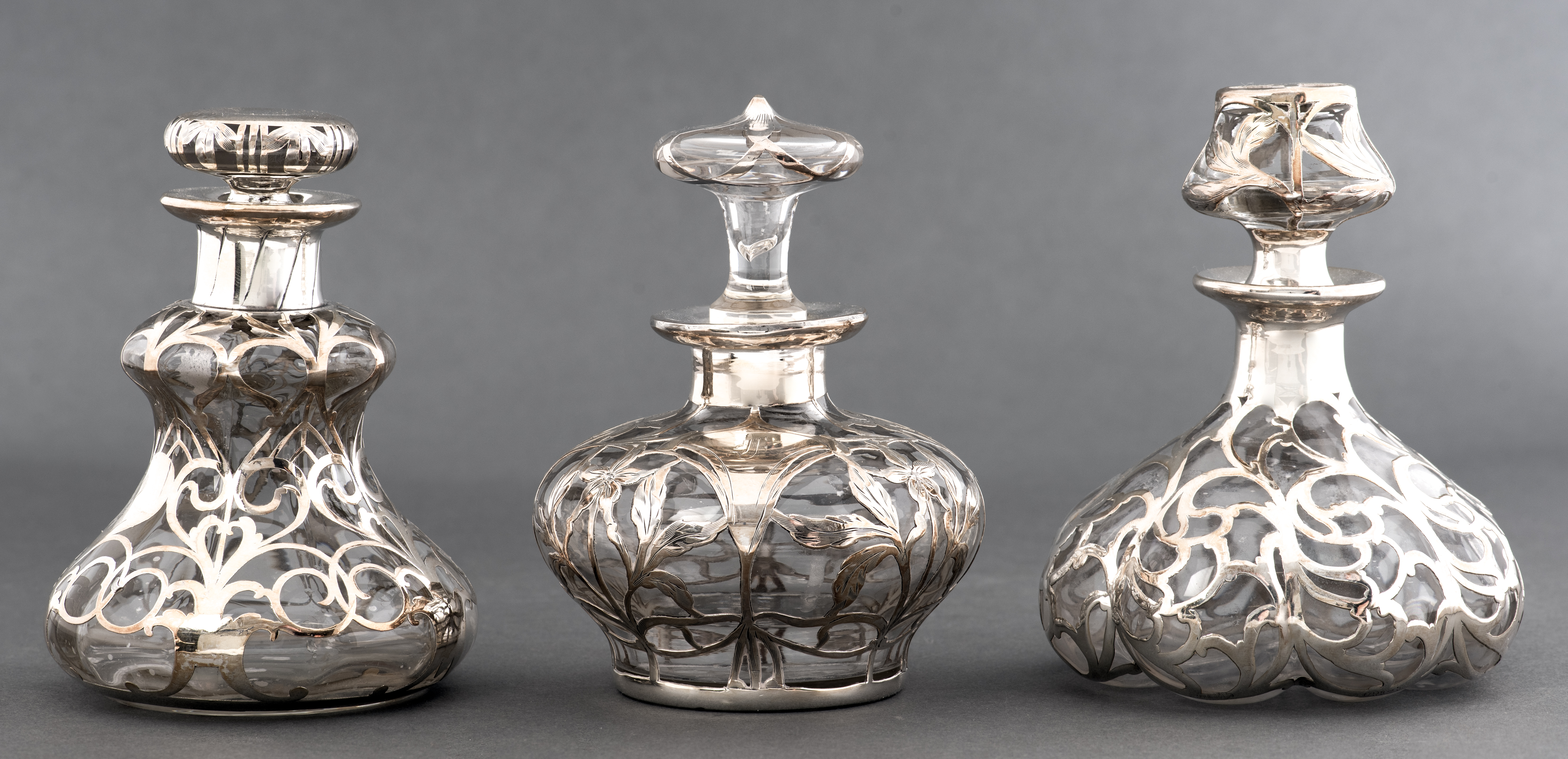 STERLING SILVER OVERLAY GLASS