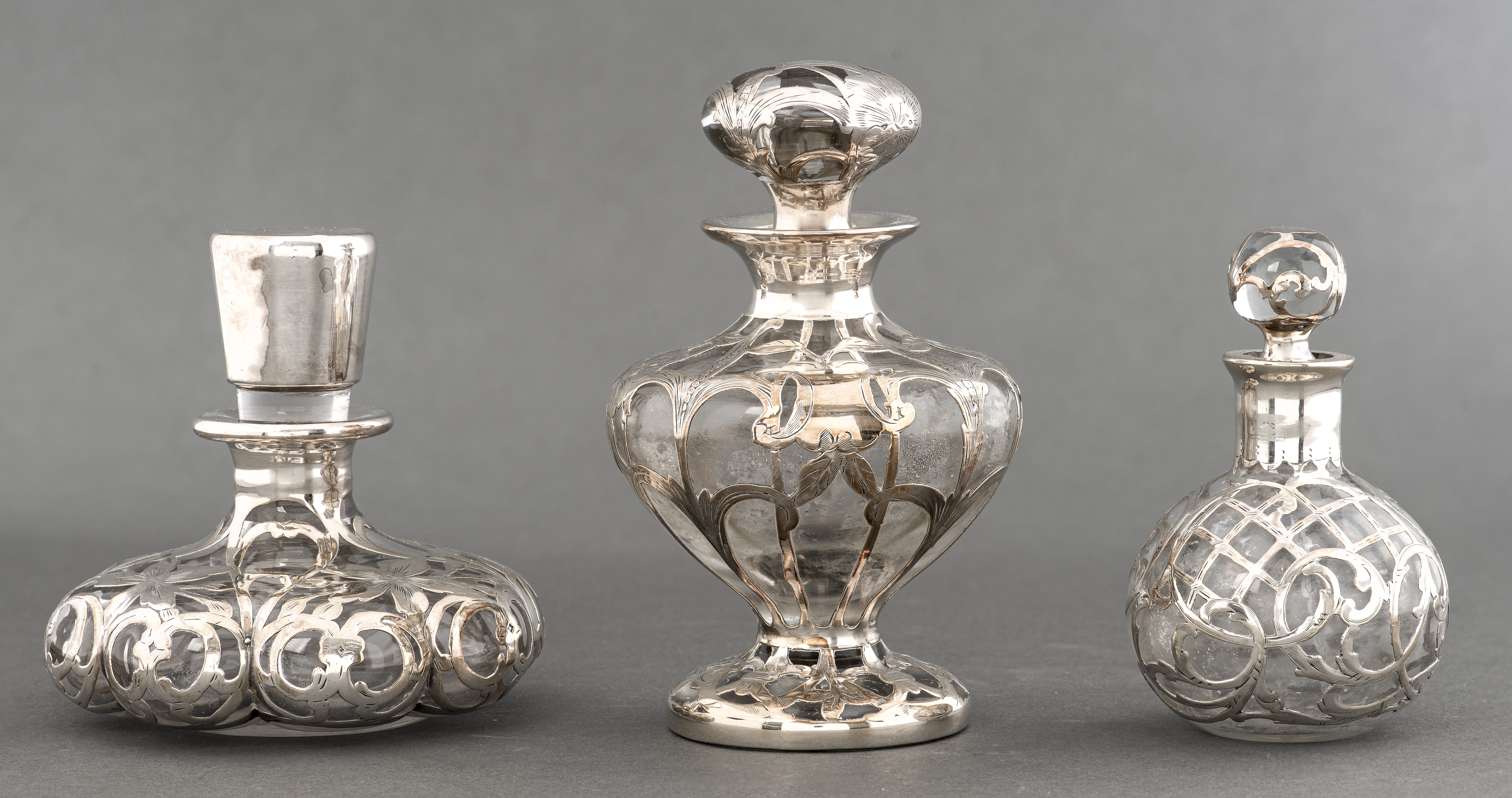 STERLING SILVER OVERLAY GLASS