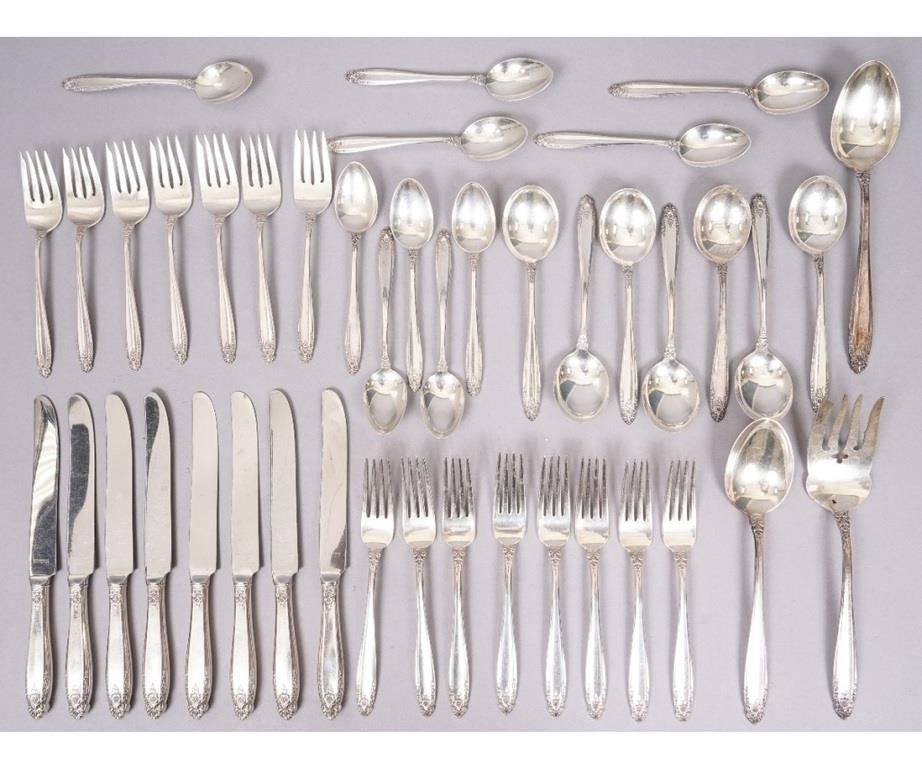Sterling silver partial flatware