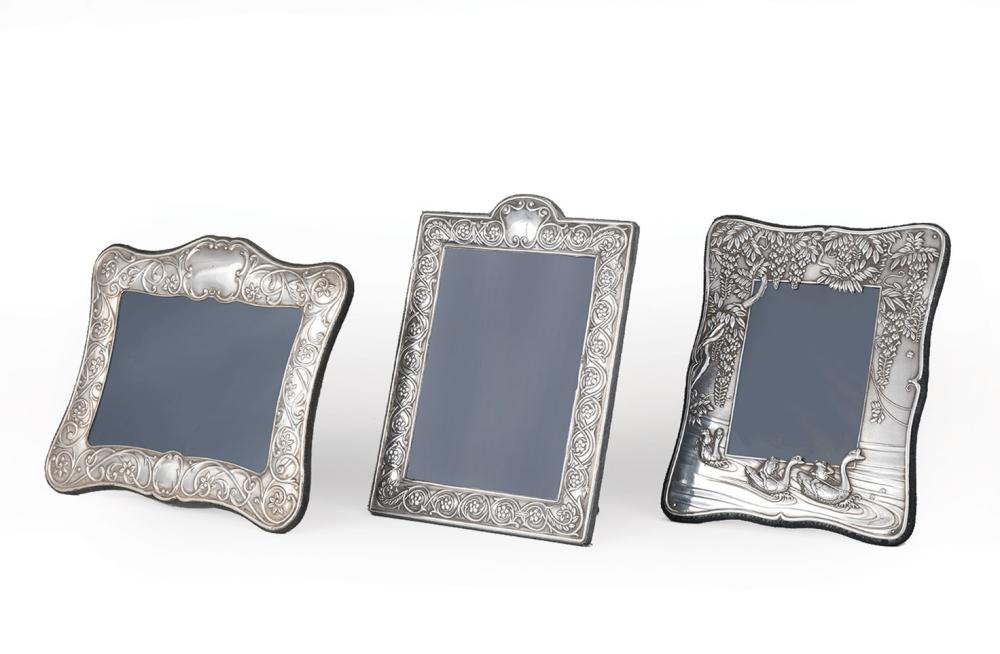 STERLING SILVER PICTURE FRAMESThree