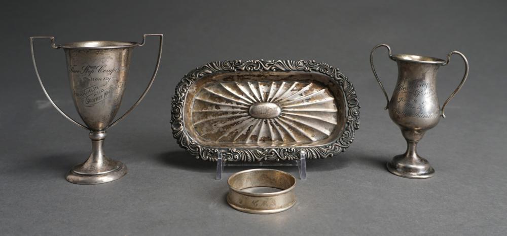 STERLING SILVER PIN TRAY, NAPKIN